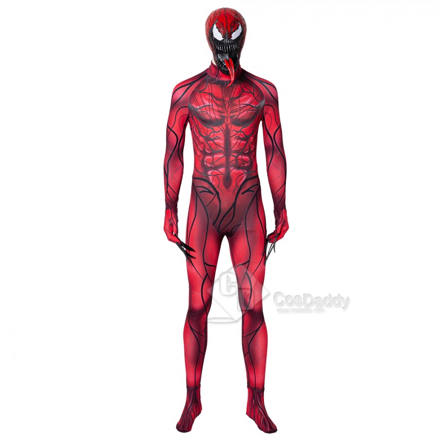 Venom 2 Carnage Cosplay Costume Halloween Bodysuit Spiderman Jumpsuit